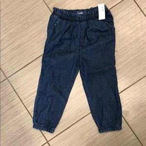 Denim pull on pants